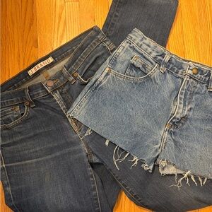 J Brand Dark and Light Blue Denim Set